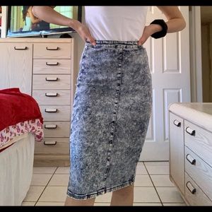 Denim Pencil Skirt